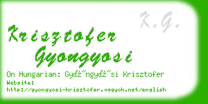 krisztofer gyongyosi business card